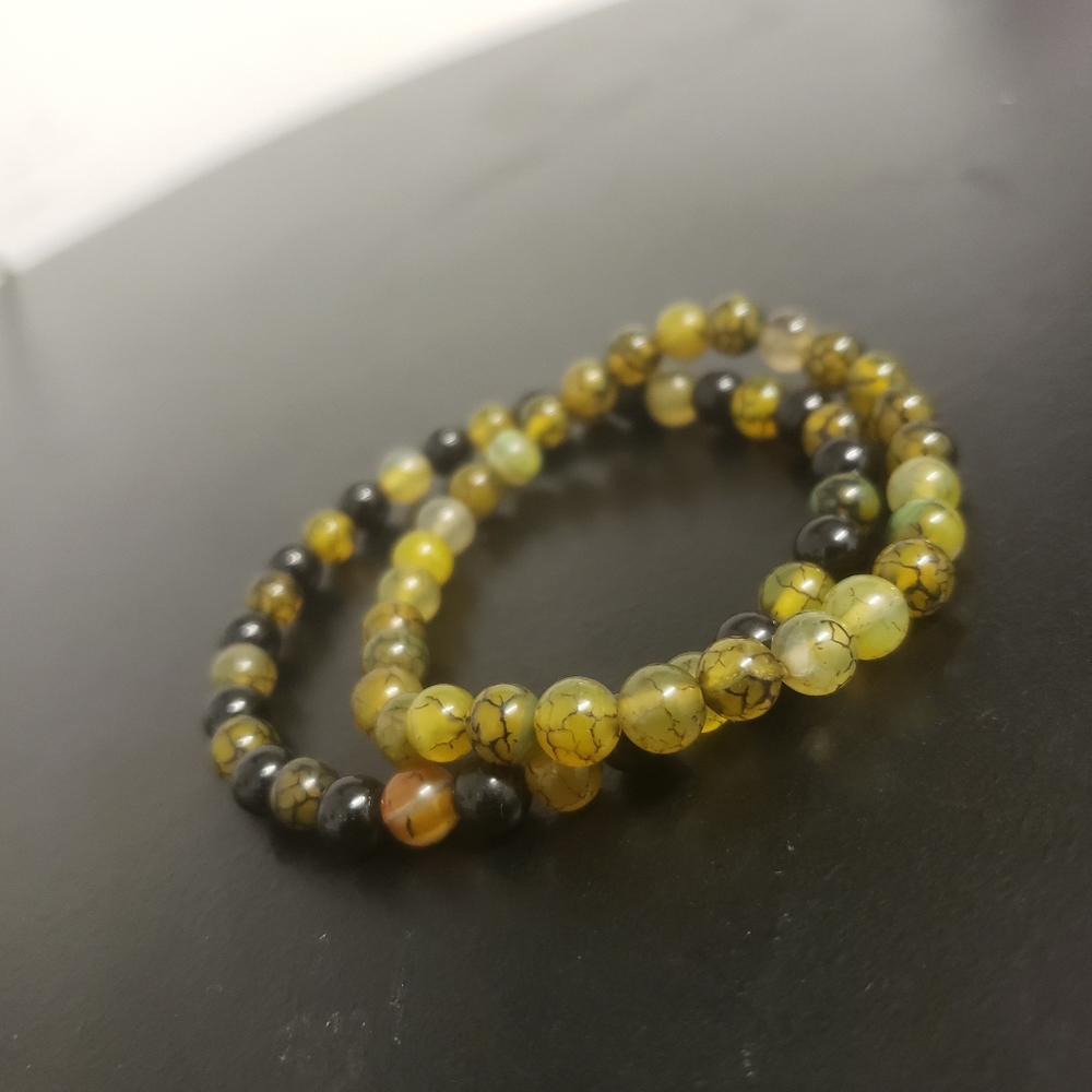 Dragon Vein Agate Gemstone Bracelet